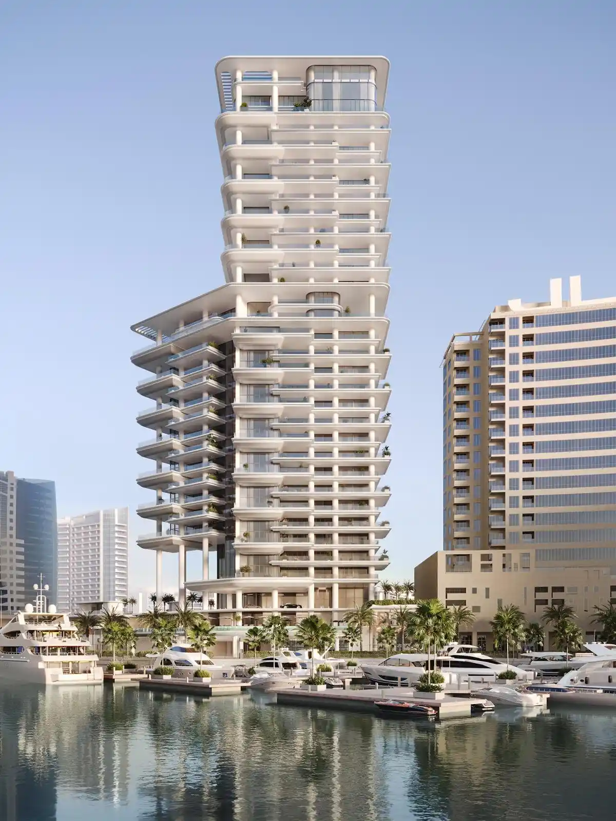 Turm in der Dubai Marina — offizielles Entwickler-Rendering