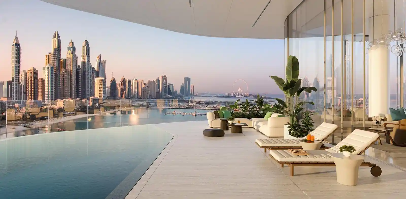 Penthouse-Pool auf der Palm Jumeirah — offizielles Entwickler-Rendering